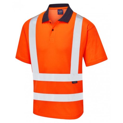 P01 Orange Hi Vis Technical Polo